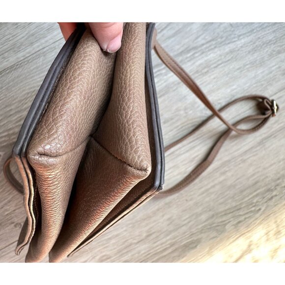 Christian Soriano for Payless Taupe Crossbody Bag with Zippered long Front Flap - Picture 10 of 13